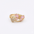 The "Blushing Flutter" Pink Butterfly Open Ring