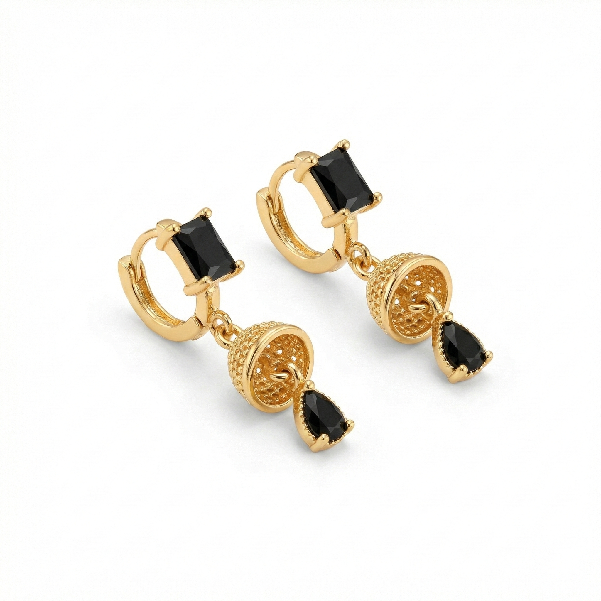 The Midnight Noir Bell Drop Earrings