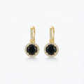 The Midnight Cascade Earrings - Noir & Gold