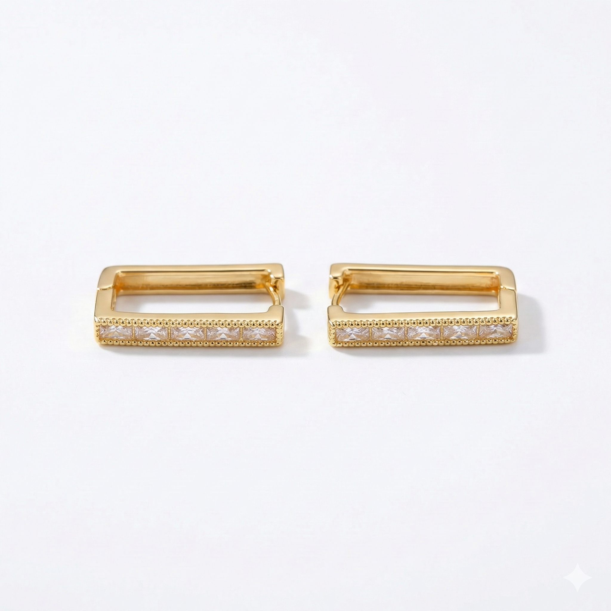Rectangle Pavé Earrings
