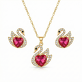 The "Ruby Love" Swan Set