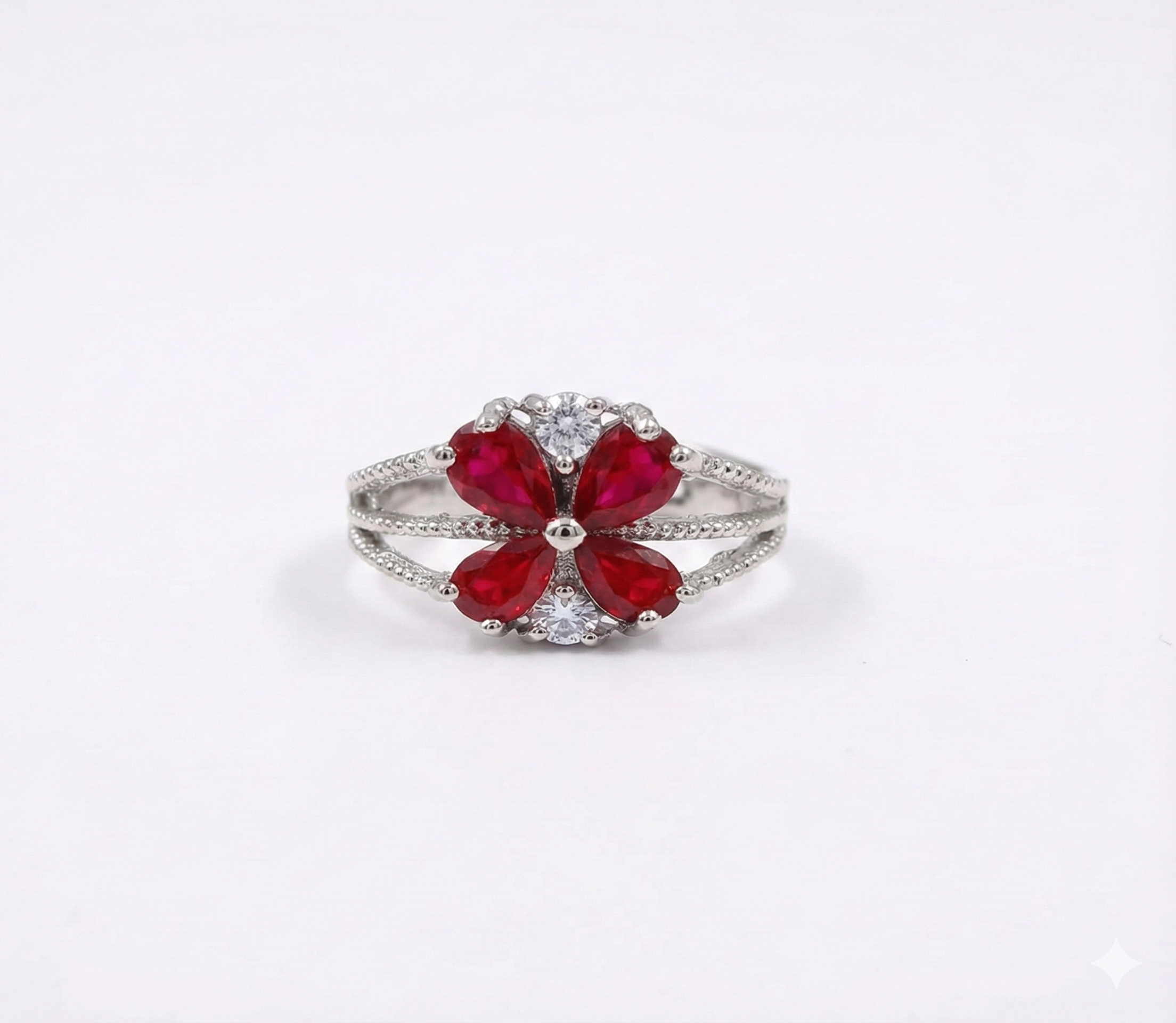 The Crimson Bloom Ring