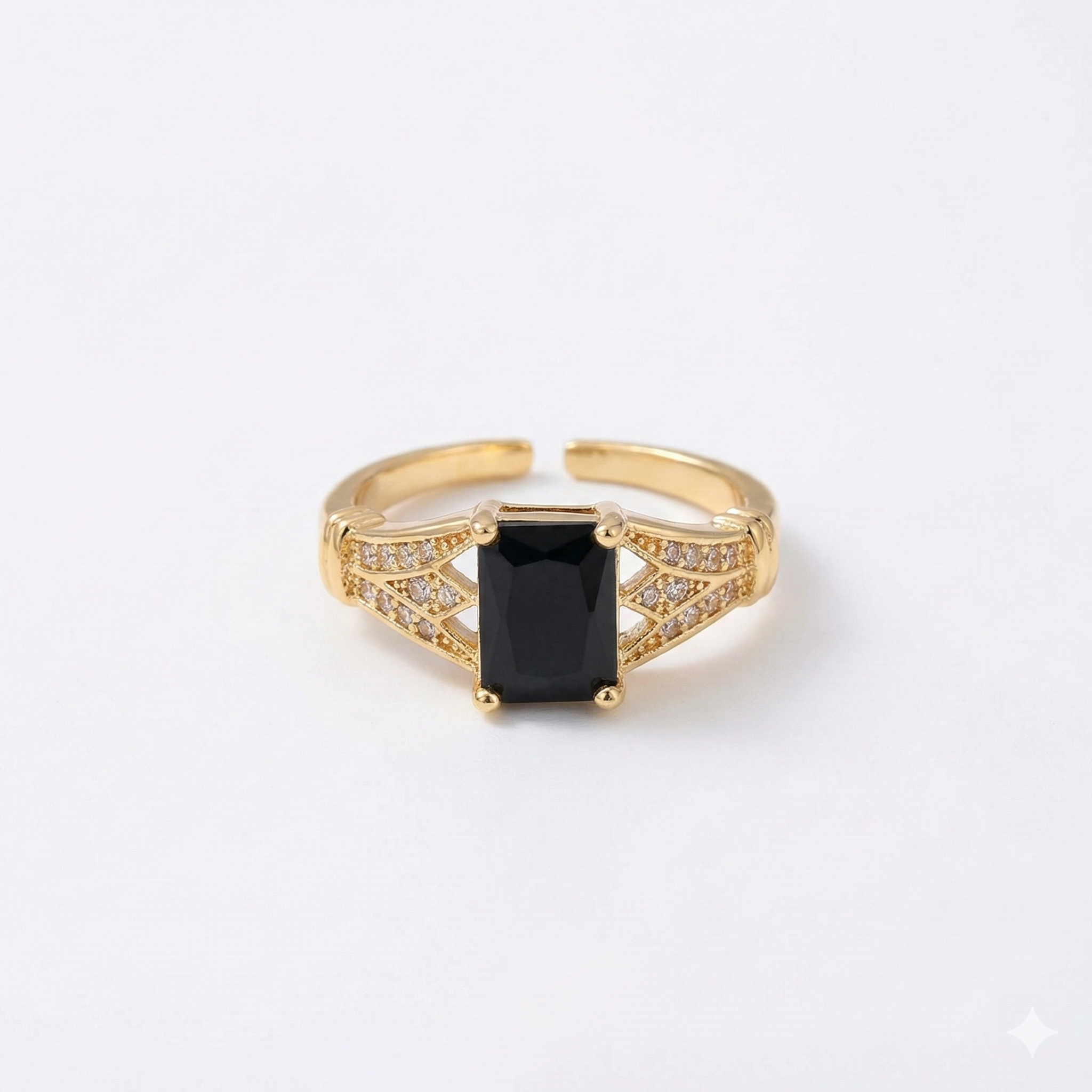 Black Crystal Ring
