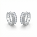 The "Lumina" Dual-Cut Crystal Earrings