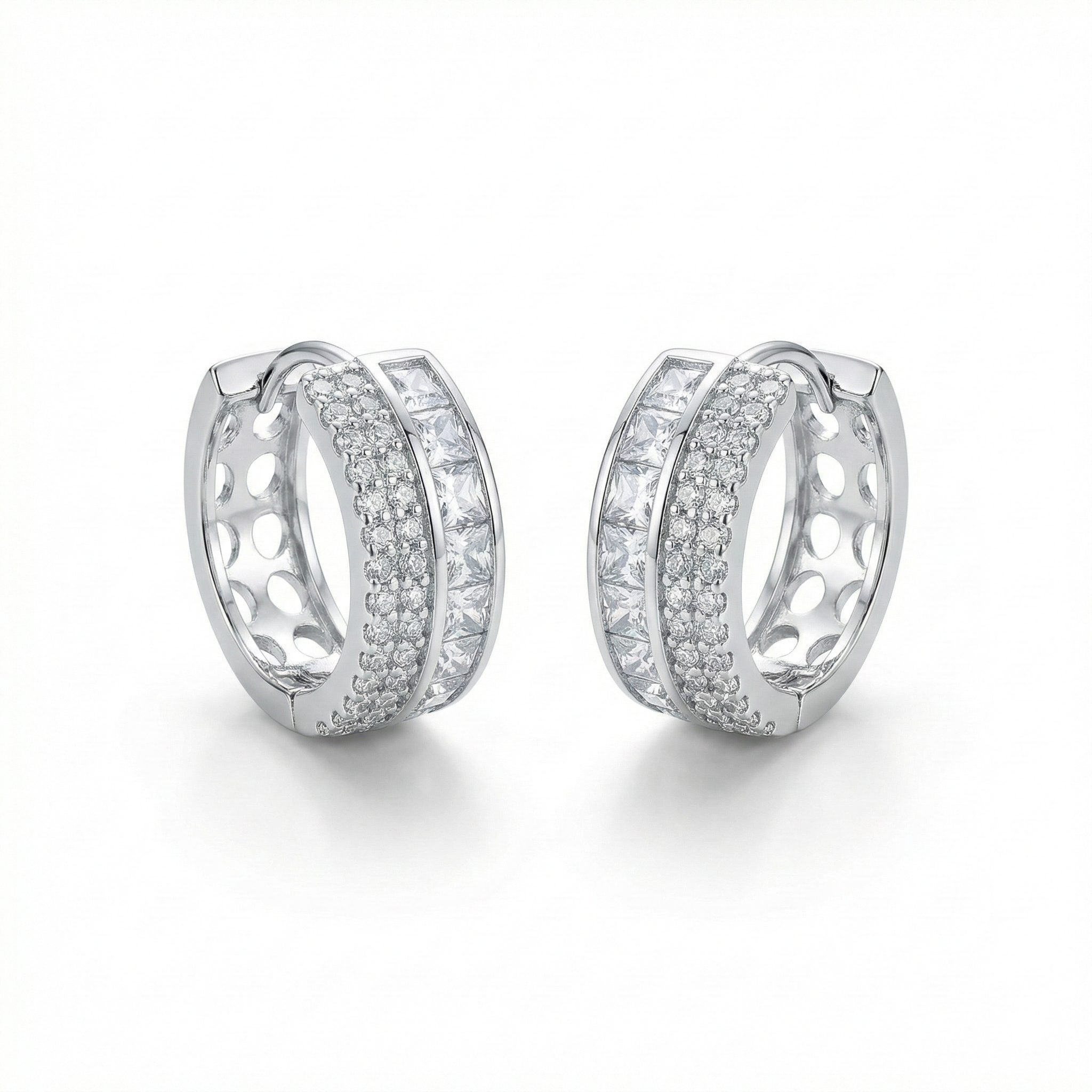 The "Lumina" Dual-Cut Crystal Earrings