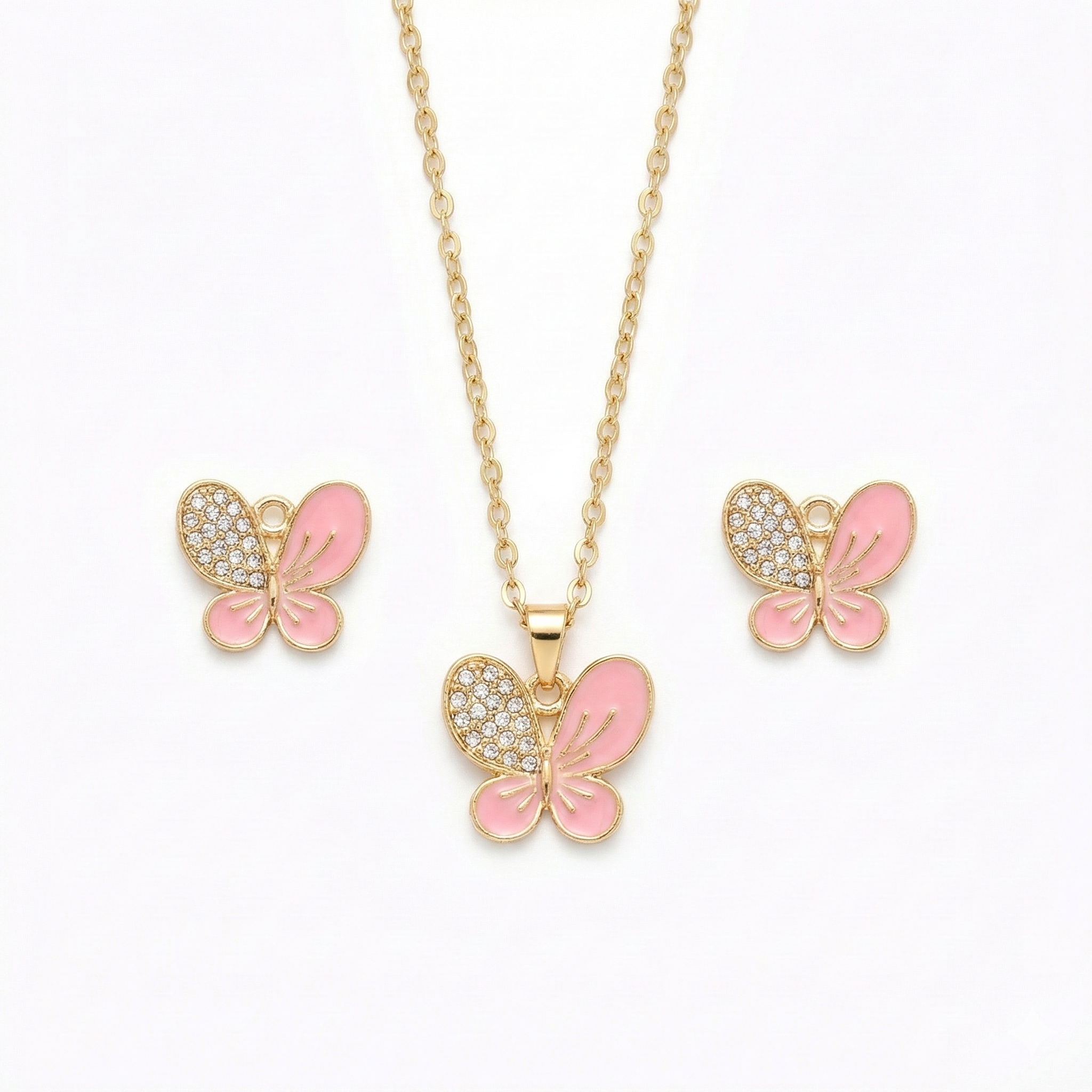 The "Love Flutter" Pendant Set