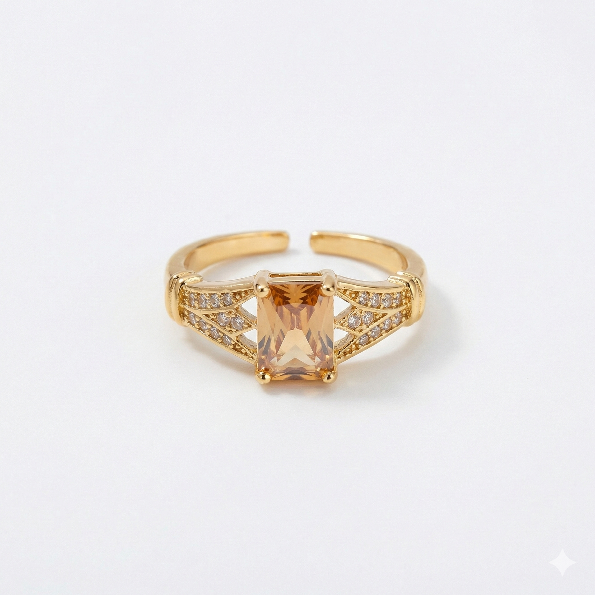 Vintage Style Champagne Ring