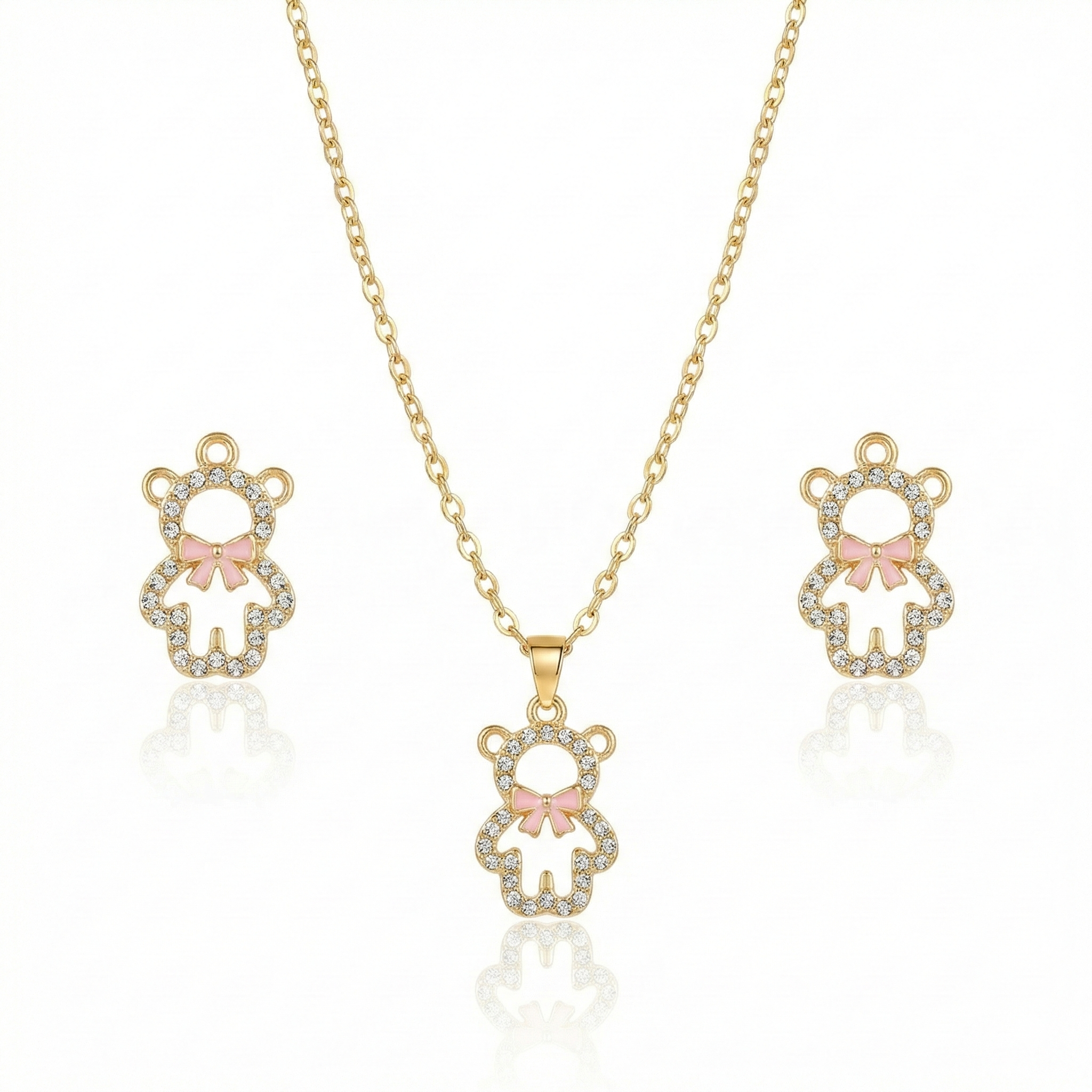 Sweetie Bear Crystal Pendant Set