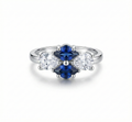 The Sapphire Petal Mosaic Ring